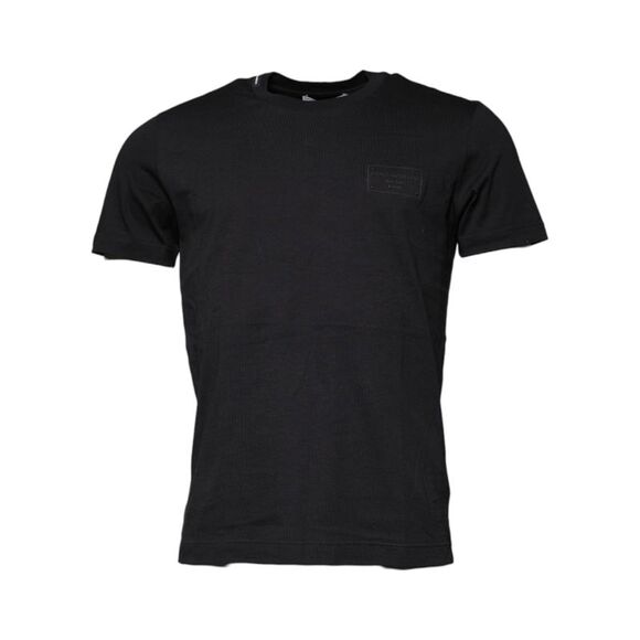 Dolce & Gabbana Black Cotton Crew Neck Short Sleeves Men's T-shirt (Pre-Owned)